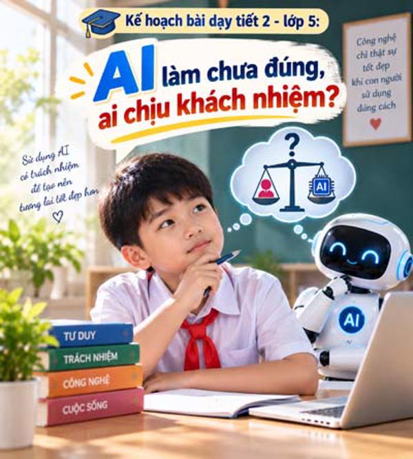 Kế hoạch bài dạy tiết 2 - lớp 5 soạn theo Khung AI 2422: AI làm chưa đúng, ai chịu khách nhiệm?