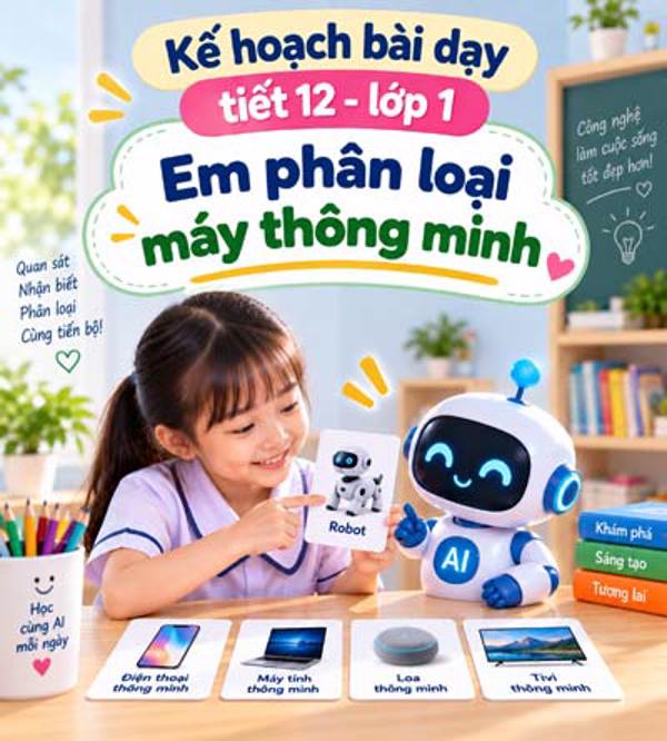 Kế hoạch bài dạy tiết 11 - lớp 1 soạn theo Khung AI 2422: Em phân loại máy thông minh.