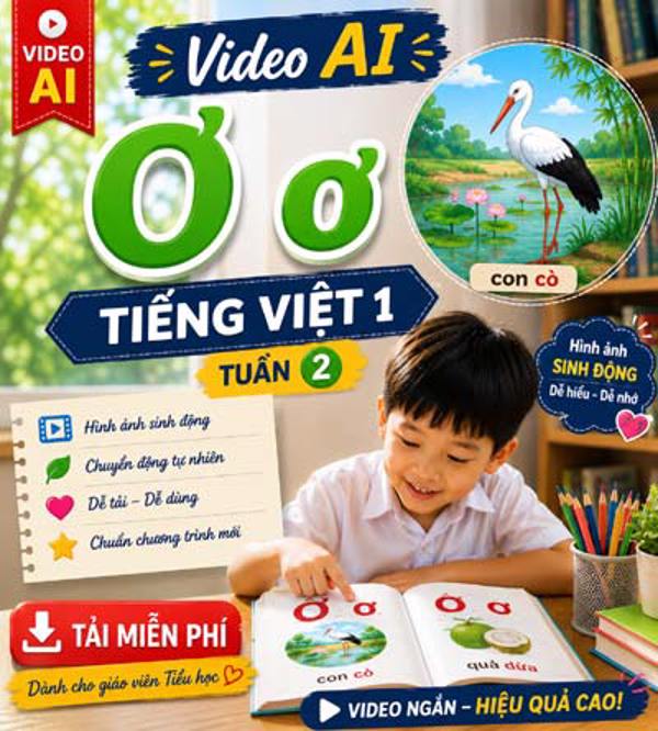 Video AI giới thiệu bài Ơ ơ ~ - Tiếng Việt 1 tuần 2