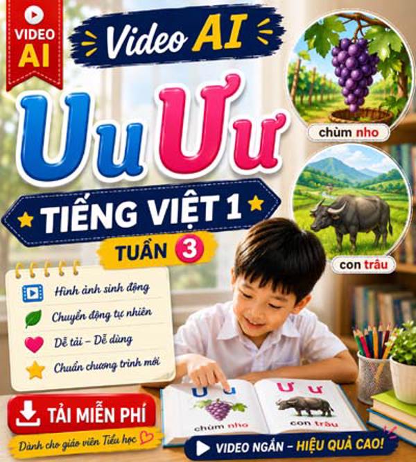 Video AI giới thiệu bài U u Ư ư - Tiếng Việt 1 tuần 2