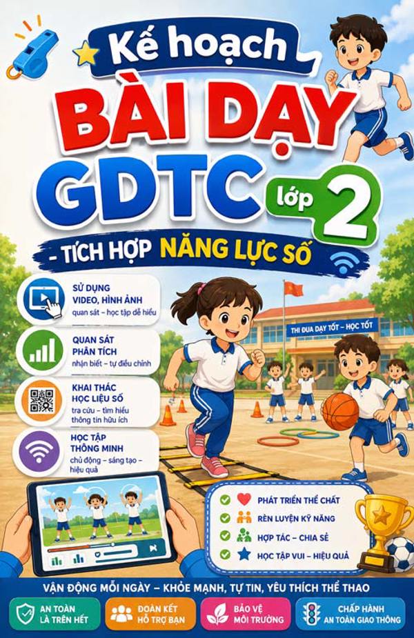 Kế hoạch bài dạy GDTC lớp 2 - Tích hợp Năng lực số