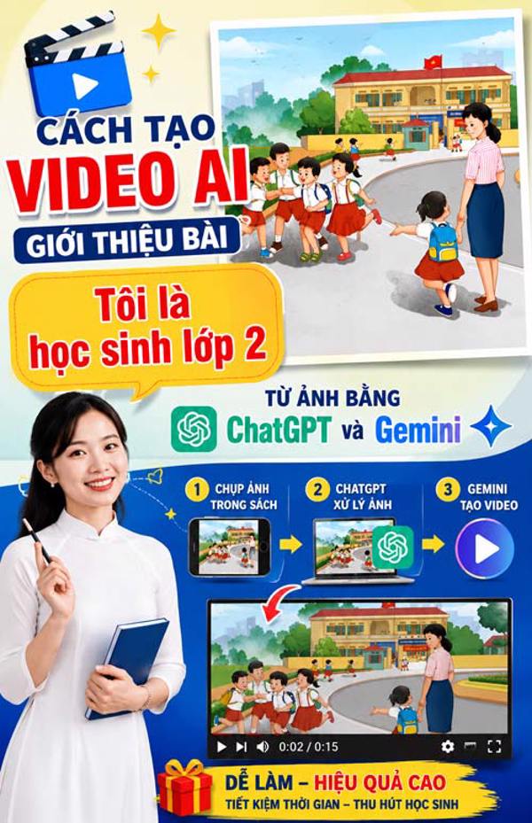 Video AI giới thiệu bài Tôi là học sinh lớp 2