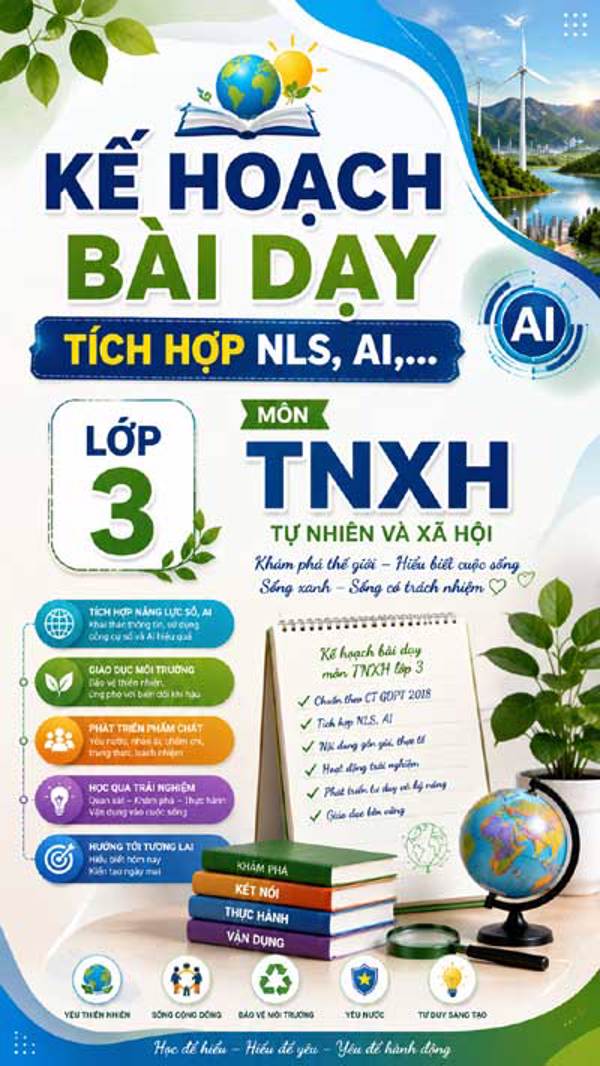 Kế hoạch bài dạy môn TNXH lớp 3 có tích hợp NLS, AI