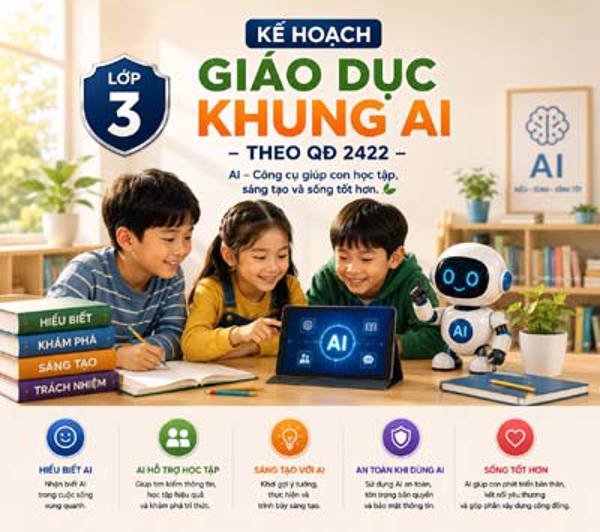 Kế hoạch giáo dục AI khối 3 năm học 2026–2027 - Soạn theo Quyết định 2422