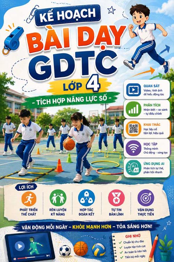 Kế hoạch bài dạy GDTC lớp 4 - Tích hợp Năng lực số