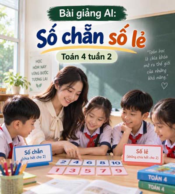 Bài giảng AI: Số chẵn số lẻ - Toán 4 tuần 2