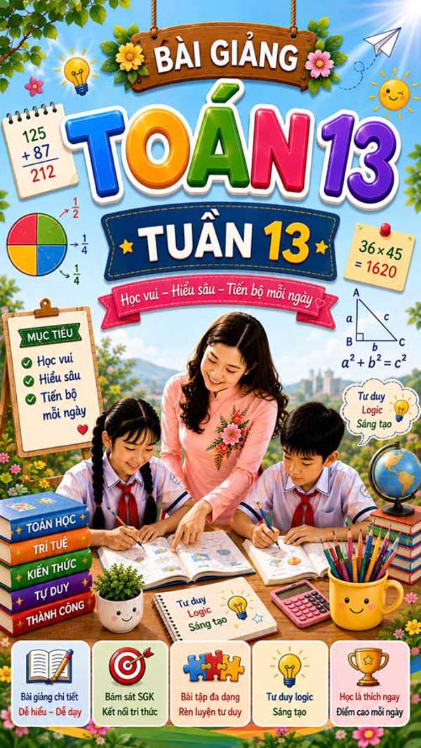 Bài giảng Toán 4 tuần 13 - Tải miễn phí