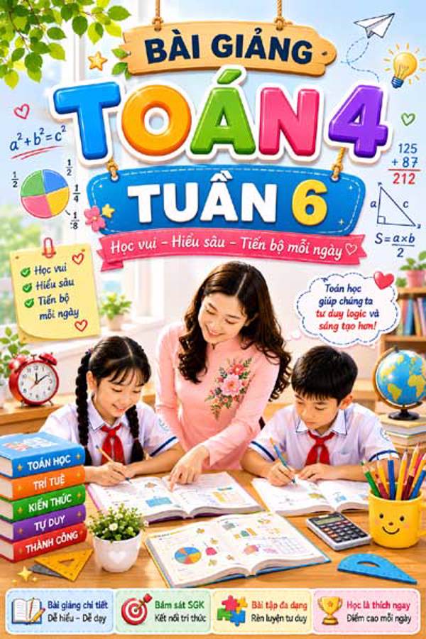 Bài giảng Toán 4 tuần 6 - Tải miễn phí