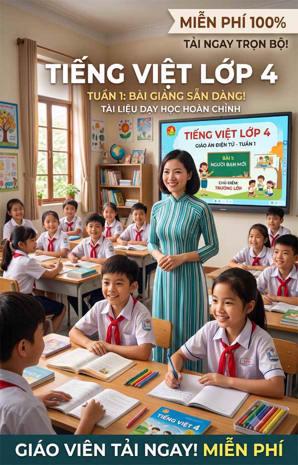 Bài giảng Tiếng Việt 4 tuần 1 - Tải miễn phí
