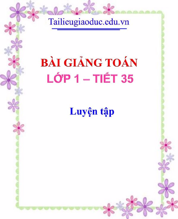 Bài giảng Luyện tập