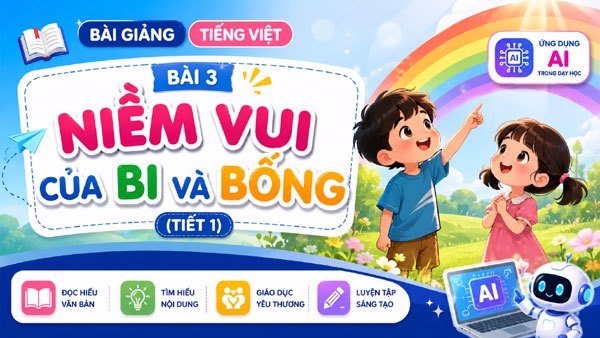 Bài giảng AI Niềm vui của Bi và Bống - Tiếng Việt lớp 2 tuần 2