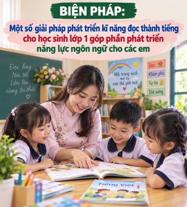 Một số giải pháp phát triển kĩ năng đọc thành tiếng cho học sinh lớp 1 góp phần phát triển năng lực ngôn ngữ cho các em