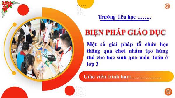 Biện pháp Tổ chức học thông qua chơi