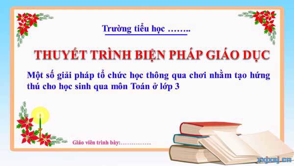 Biện pháp Tổ chức học thông qua chơi