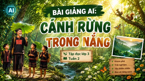 Bài giảng AI Cánh rừng trong nắng, Tiếng Việt 3 tuần 2.