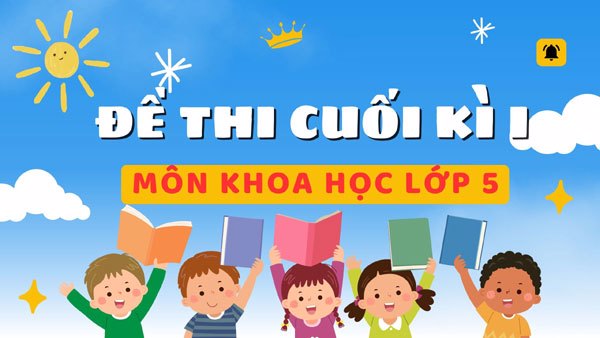 Đề thi môn Khoa học lớp 5 cuối kì I có ma trận