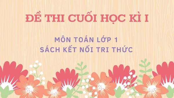 ĐỀ KIỂM TRA ĐỊNH KÌ CUỐI HỌC KÌ 1 MÔN TOÁN LỚP 1