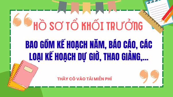 Hồ sơ tổ khối