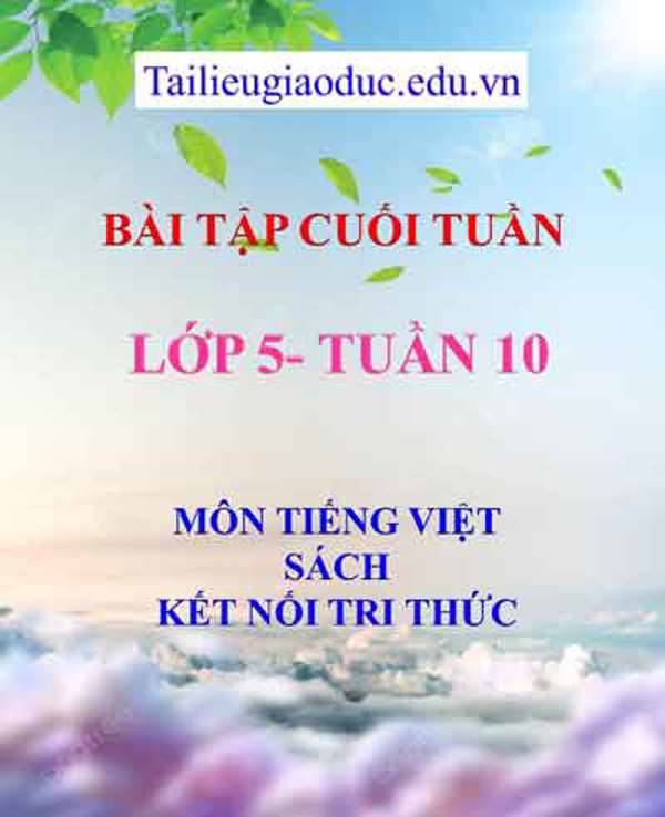 Bài tập cuối tuần môn Tiếng Việt lớp 5- Tuần 10 sách Kết Nối tri thức