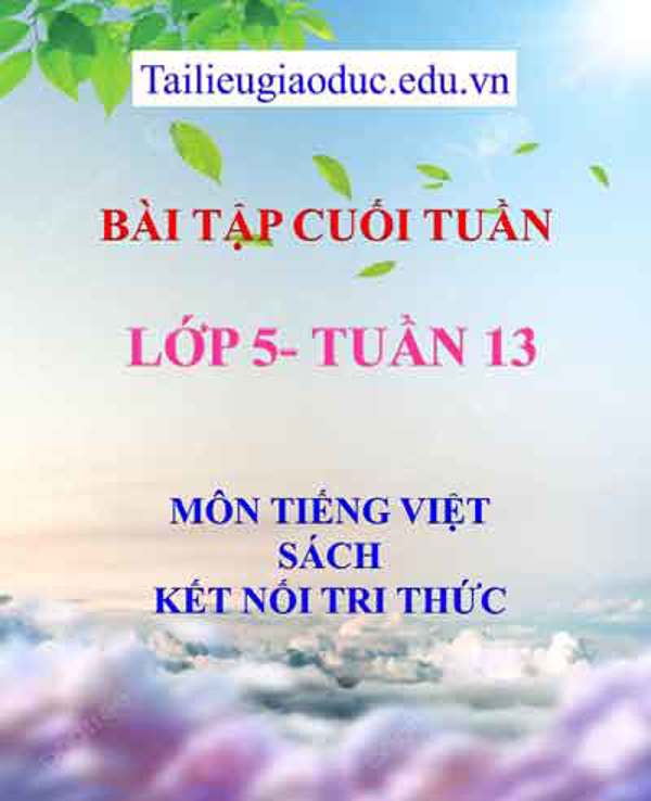 Bài tập cuối tuần môn Tiếng Việt lớp 5- Tuần 13 sách Kết Nối tri thức
