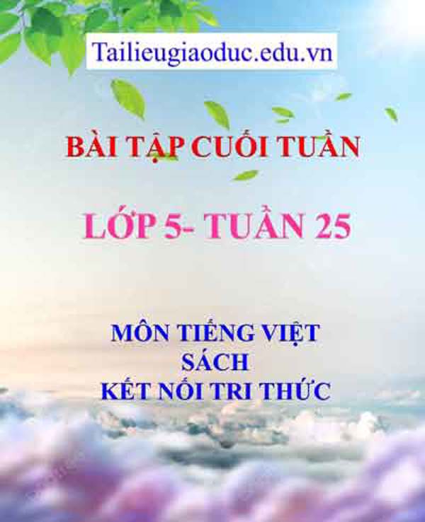 Bài tập cuối tuần môn Tiếng Việt lớp 5- Tuần 25 sách Kết Nối tri thức