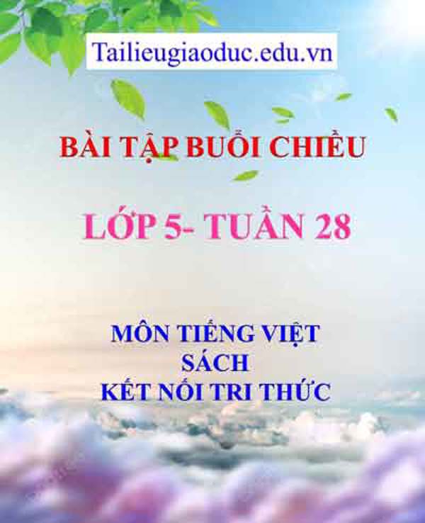 Bài tập buổi 2 môn Tiếng Việt lớp 5- Tuần 28 sách Kết Nối tri thức