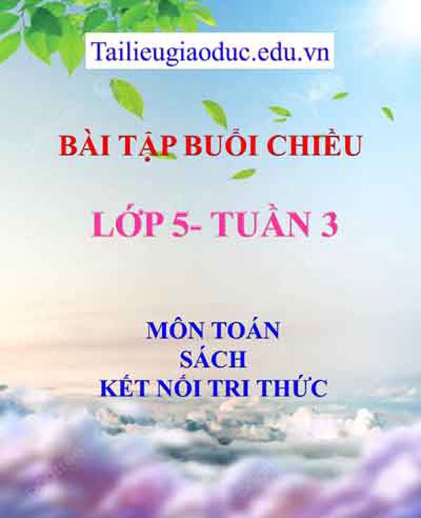 Bài tập buổi 2 môn Toán lớp 5- Tuần 3 sách Kết Nối tri thức
