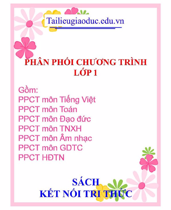 Phân phối chương trình lớp 1