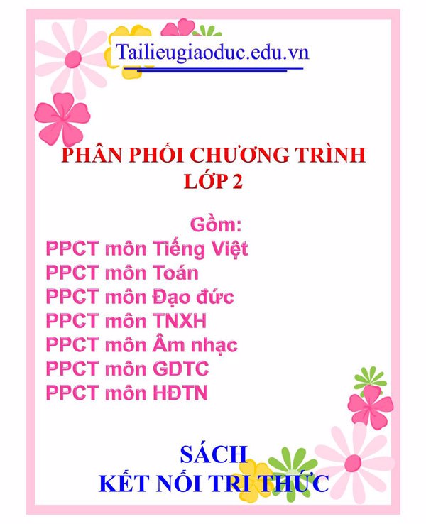Phân phối chương trình lớp 2