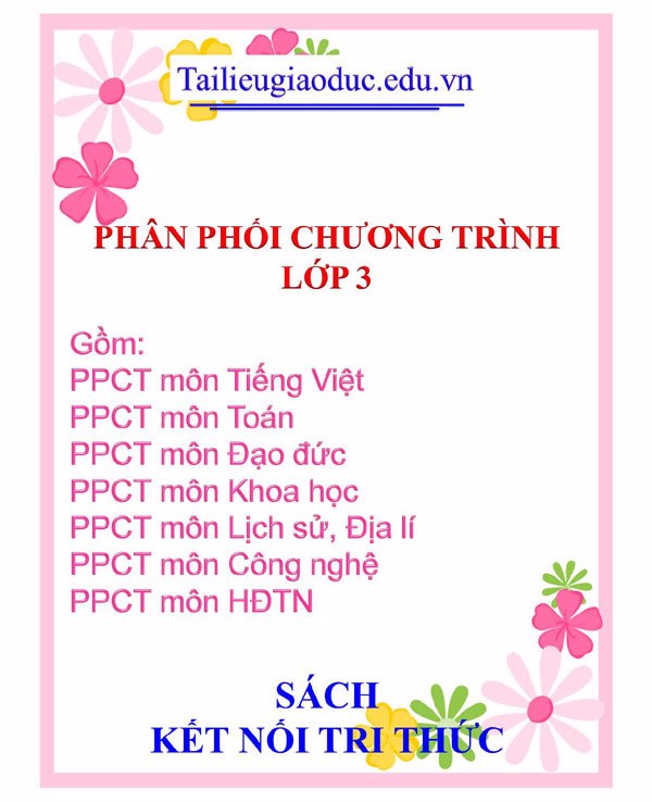 Phân phối chương trình lớp 4