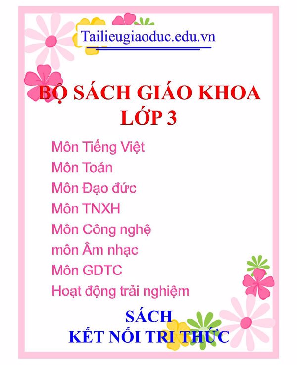 Bộ sách giáo khoa lớp 3 Kết Nối Tri Thức