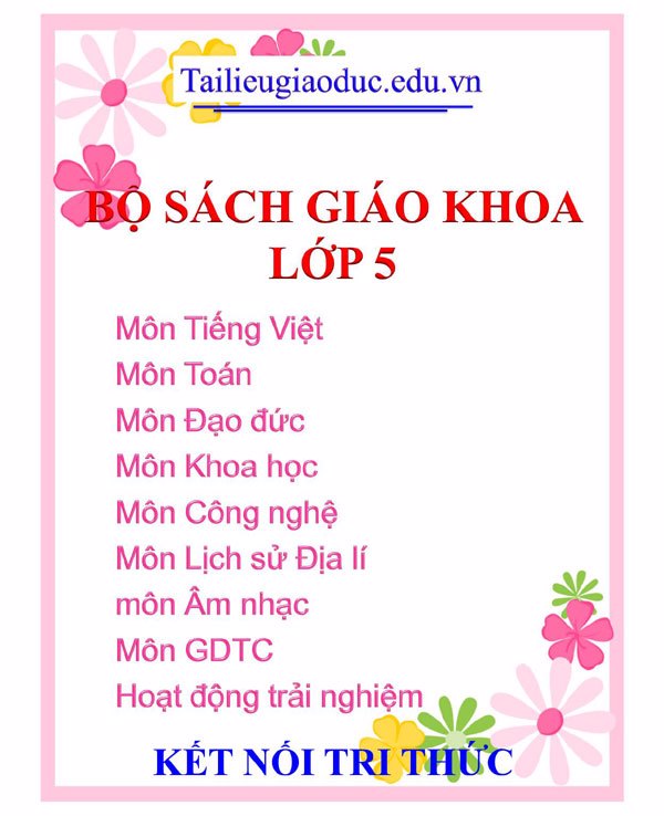 Bộ sách giáo khoa lớp 5 Kết Nối Tri Thức