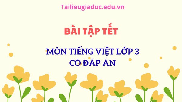 Bài tập Tiếng Việt Tết Nguyên đán lớp 3