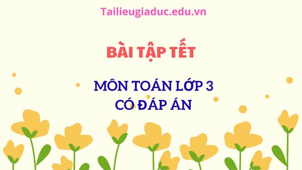 Bài tập Toán Tết Nguyên đán lớp 3