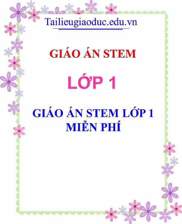 Giáo án Stem lớp 1