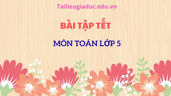 Bài tập tết môn Toán lớp 5