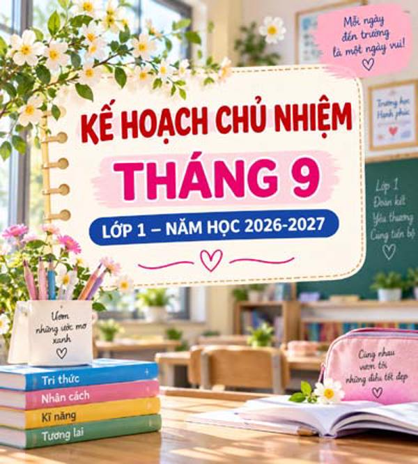 Kế hoạch chủ nhiệm tháng 9 - Năm học 2026-2027