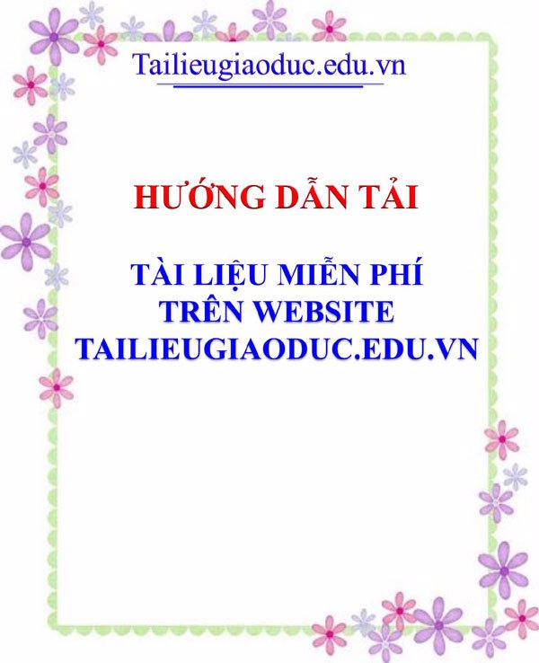 Hướng dẫn cách tải tài liệu miễn phí trên website tailieugiaoduc.edu vn