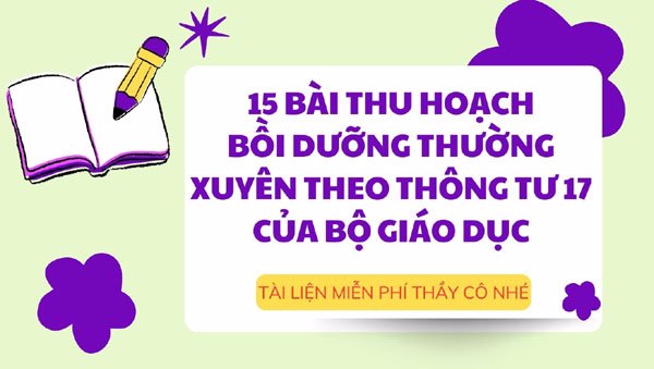 Bài thu hoạch BDTX tiểu học theo Thông tư 17 – Đầy đủ 15 bài, chuẩn quy định Bộ GD&ĐT