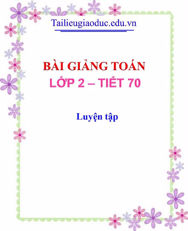 Bài giảng Luyện tập 