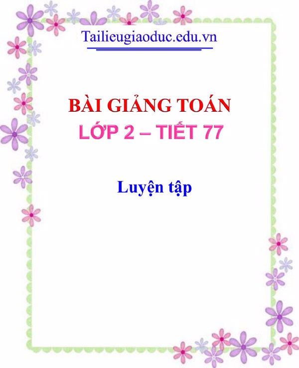 Bài giảng Luyện tập