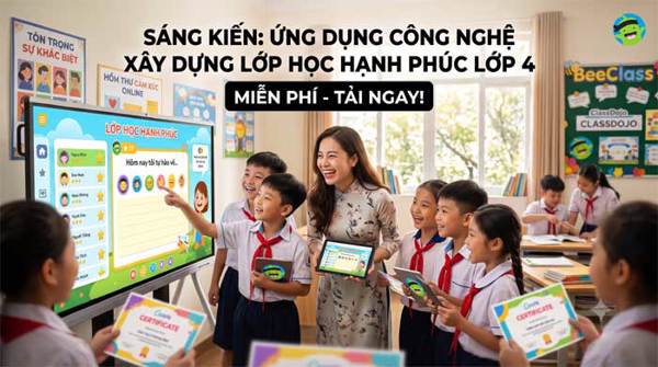 Ứng dụng công nghệ để xây dựng lớp học hạnh phúc – phát triển toàn diện học sinh lớp 4